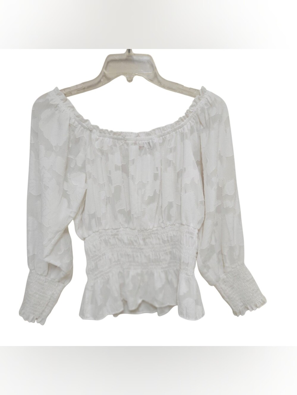 Yuni fairy boho peasant Women's sheer blouse Size Large floral romantic flowy